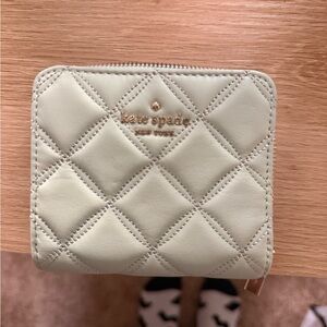 Kate Spade Light Mint Green Quilted Wallet